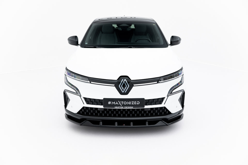 Maxton Design Street+ Spoilerlippe Front Ansatz passend für Renault Megane E-Tech Electric Mk1 schwarz Hochglanz