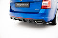 Maxton Design Diffusor Heck Ansatz V.1 passend für Skoda Octavia RS Mk3 / Mk3 FL Hatchback / Kombi schwarz Hochglanz