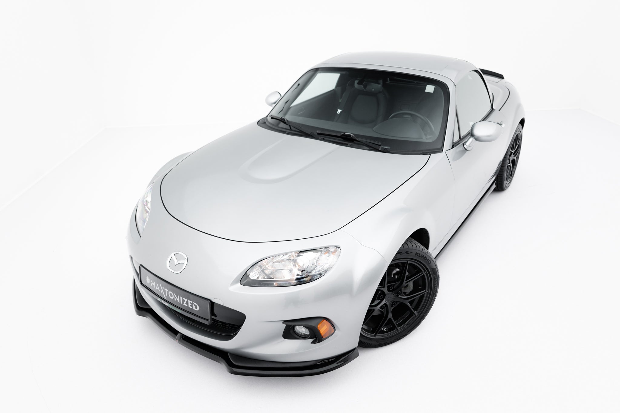 Maxton Design Street+ Spoilerlippe Front Ansatz passend für Mazda MX-5 Mk3 (NC) Facelift schwarz Hochglanz