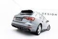Maxton Design Heck Ansatz Flaps Diffusor passend für Audi A4 / A4 S-Line / S4 Limousine / Avant B9 schwarz Hochglanz