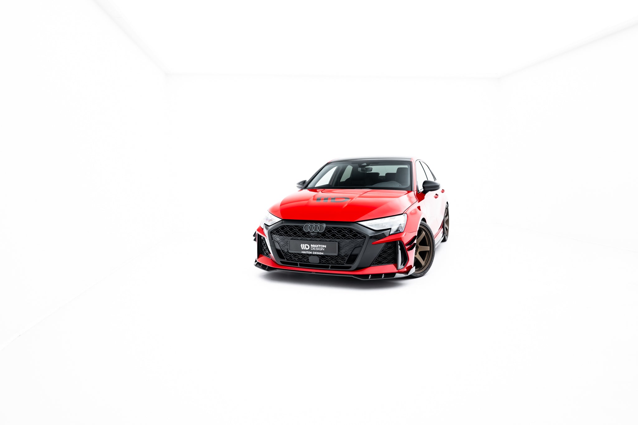 Maxton Design Prepreg Carbon Fiber Street+ Spoilerlippe Front Ansatz passend für Audi RS3 Limousine / Sportback 8Y Facelift