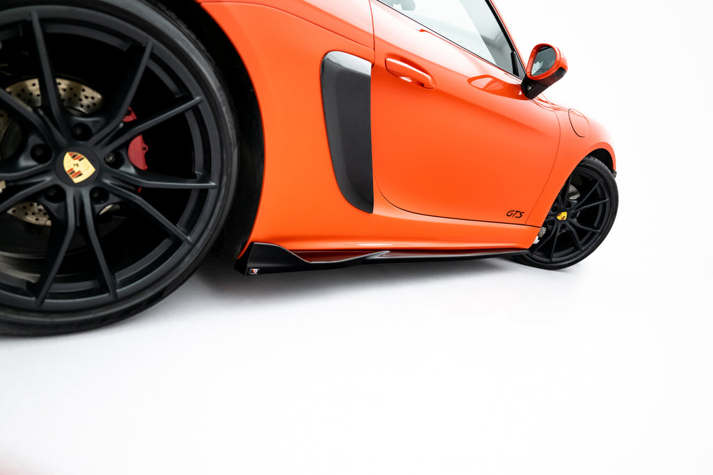 Maxton Design Street+ Seitenschweller Leisten V.2 passend für Porsche 718 Cayman GTS 982c schwarz Hochglanz