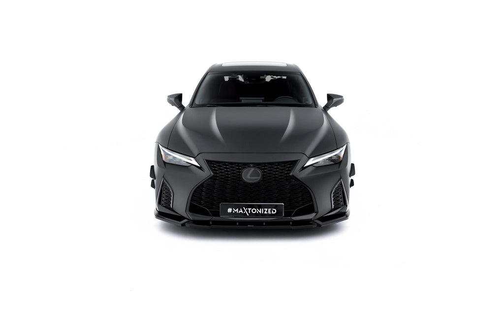 Maxton Design Street+ Spoilerlippe Front Ansatz V.1 passend für Lexus IS 500 Mk3 Facelift 2 (XE30) schwarz Hochglanz