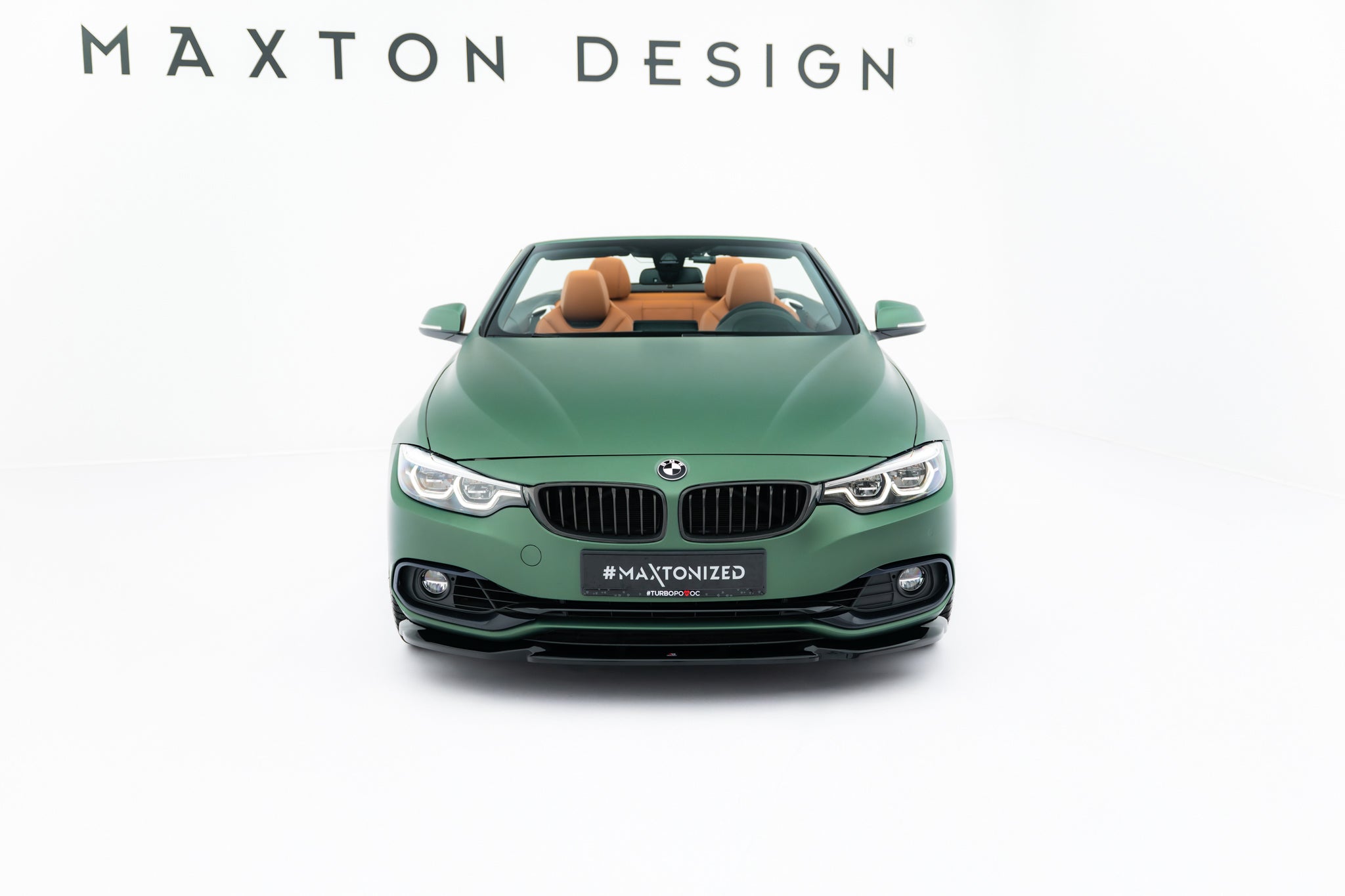 Maxton Design Street+ Spoilerlippe Front Ansatz passend für BMW 4er Cabrio / Coupe F33 / F32 schwarz Hochglanz