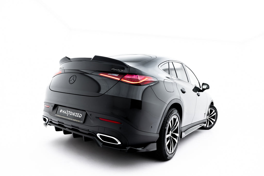 Maxton Design Street+ Mittlerer Diffusor RACE passend für Mercedes-Benz GLC Coupe C254 schwarz Hochglanz