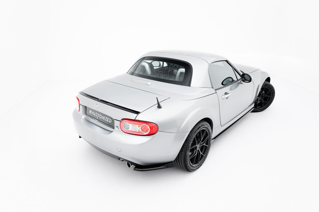 Maxton Design Heck Ansatz Flaps Diffusor passend für Mazda MX-5 Mk3 (NC) Facelift schwarz Hochglanz