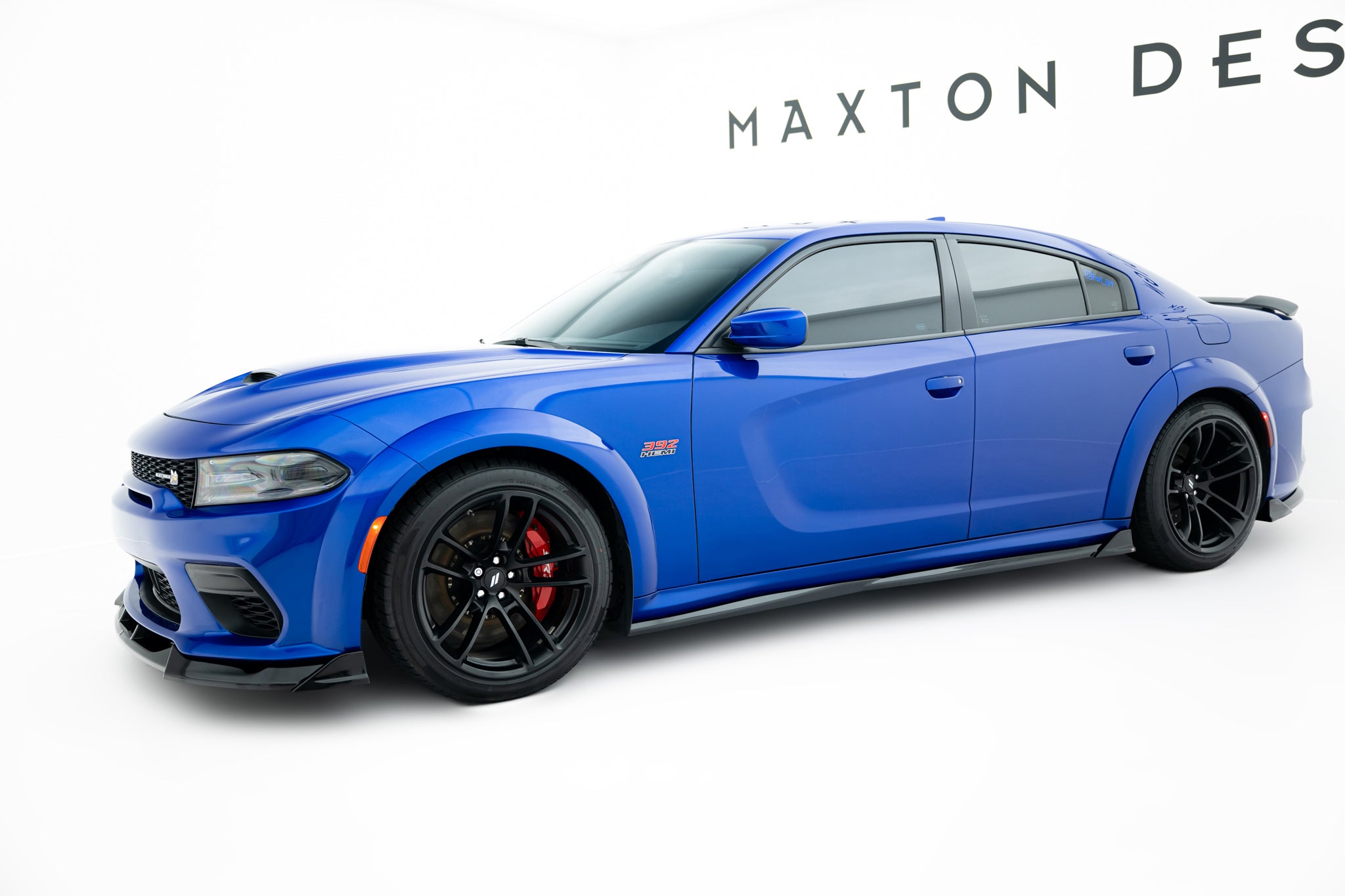 Maxton Design Street+ Seitenschweller Leisten passend für Dodge Charger RT Scat Pack Widebody Mk3 Facelift schwarz Hochglanz