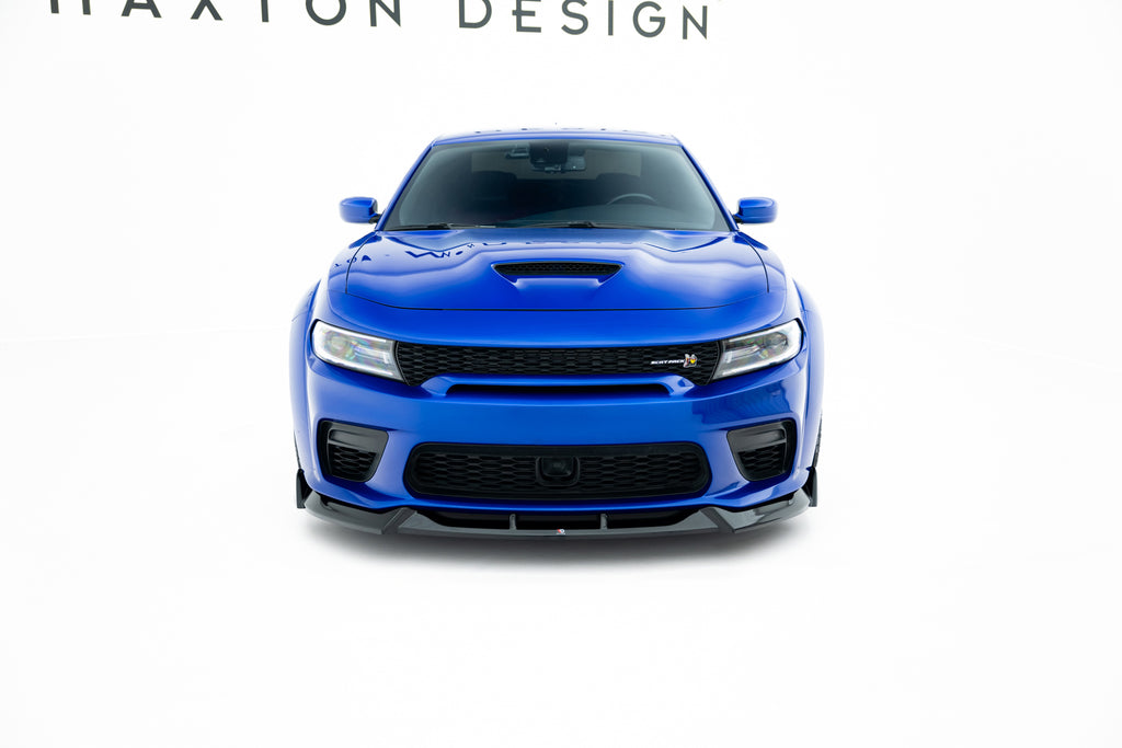 Maxton Design Street+ Spoilerlippe Front Ansatz passend für Dodge Charger RT Scat Pack Widebody Mk3 Facelift schwarz Hochglanz