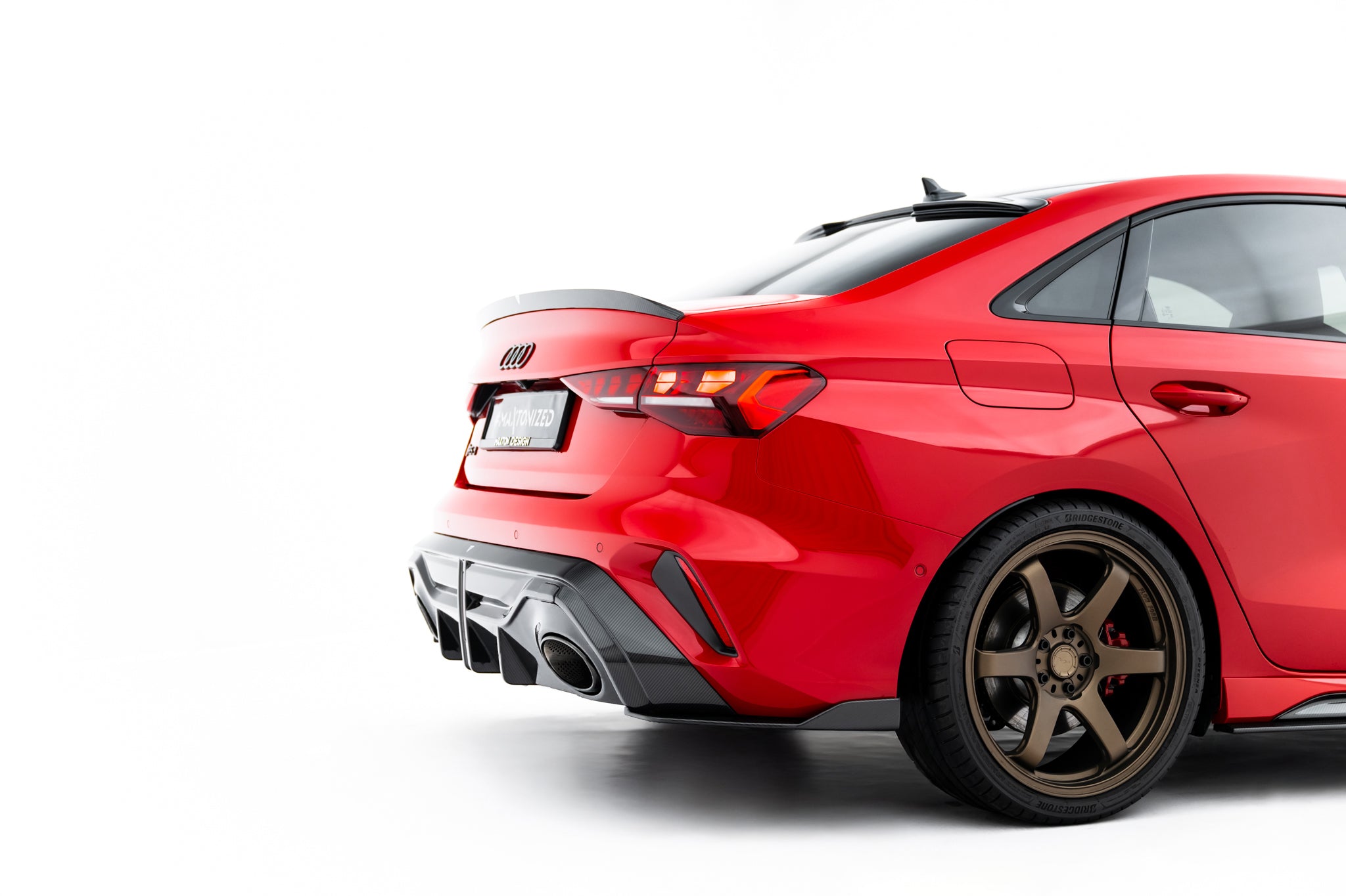 Maxton Design Prepreg Carbon Fiber Heckklappenspoiler V.2 Audi RS3 / S3 / A3 S-Line / A3 Limousine 8Y Facelift für Audi A3