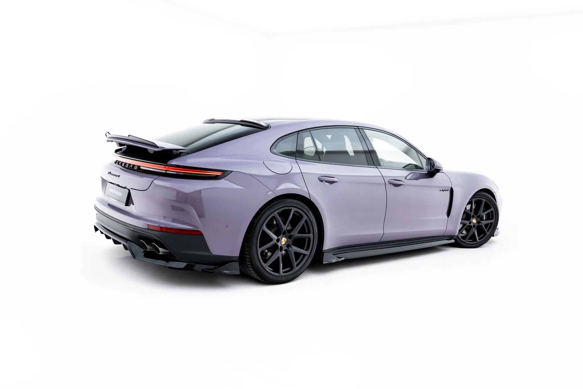 Maxton Design Street+ Seitenschweller Leisten Passend für Porsche Panamera 4 / 4S E-Hybrid / 4 E-Hybrid 972 Schwarz Hochglanz