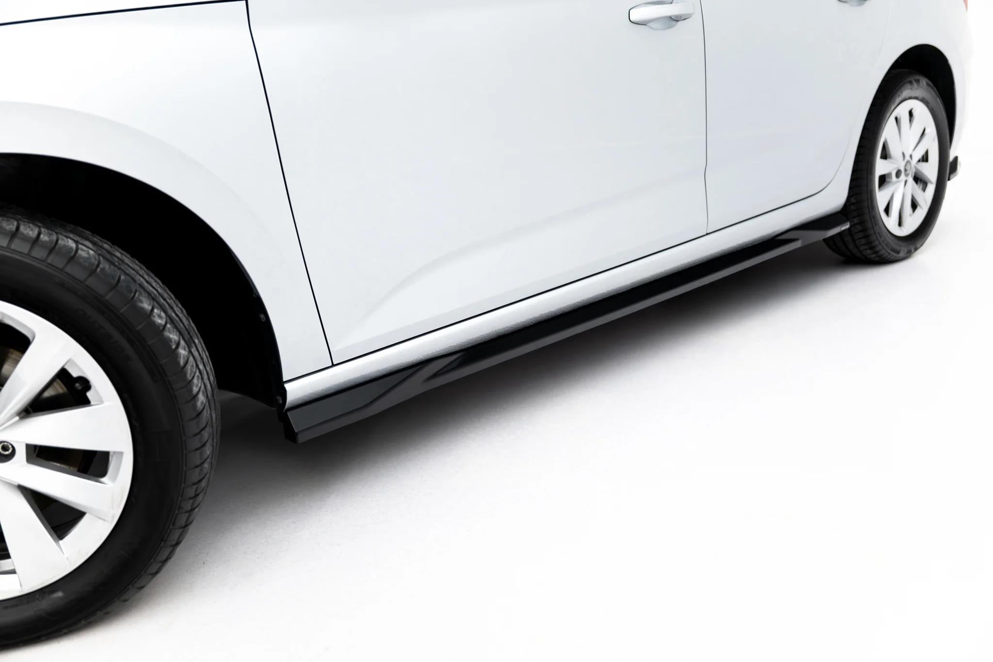 Maxton Design Street+ Seitenschweller Leisten Passend für Skoda Scala Mk1 Facelift Schwarz Hochglanz