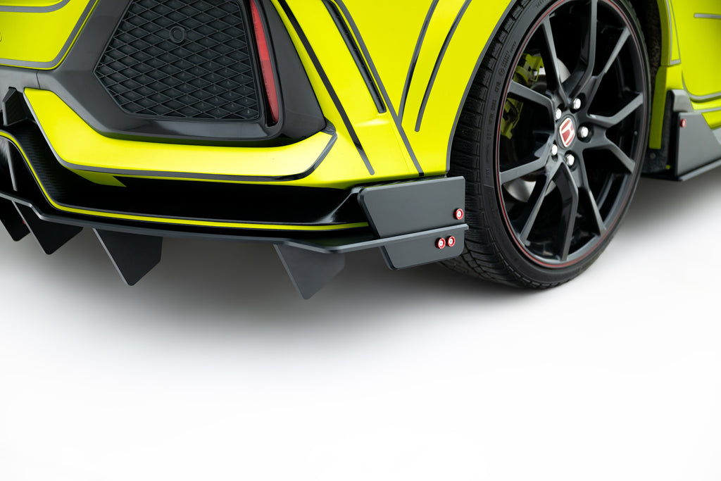 Maxton Design Robuste Racing Diffusor Heck Ansatz passend für Honda Civic Type-R Mk10 / Mk10 Facelift