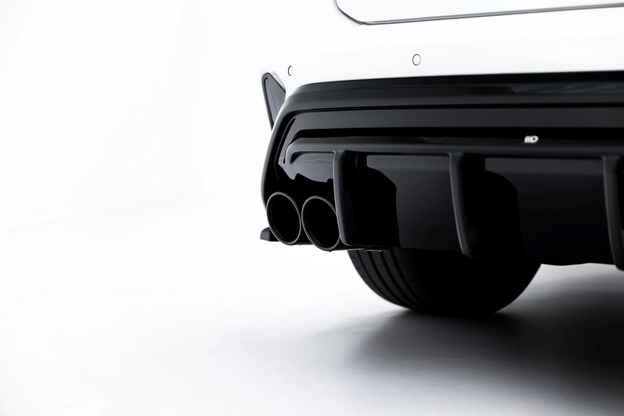 Maxton Design Diffusor Heck Ansatz + Endrohre Passend für Audi A3 S-Line Sportback 8Y Facelift