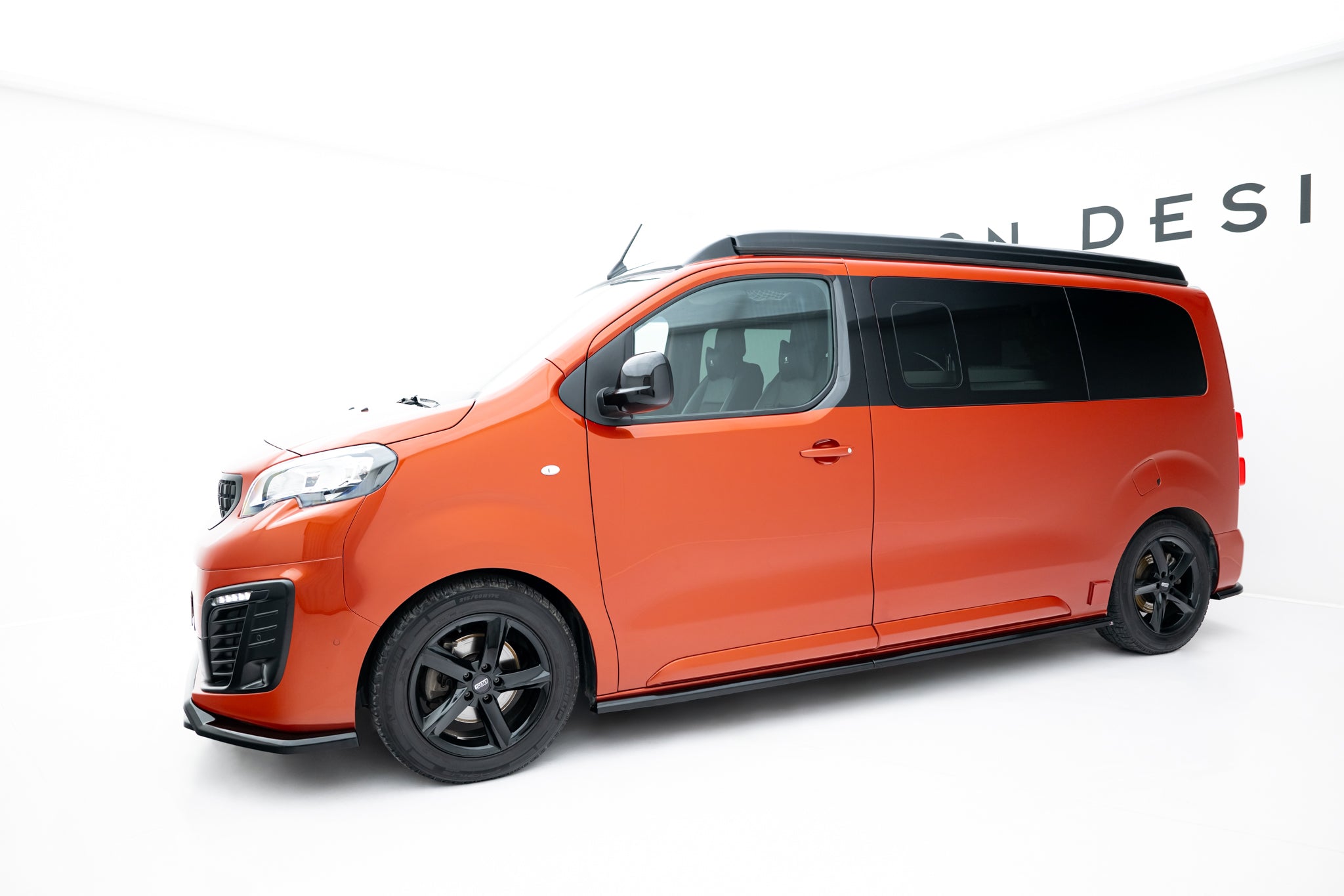 Maxton Design Street+ Seitenschweller Leisten passend für Peugeot Partner Maxi Mk3 schwarz Hochglanz
