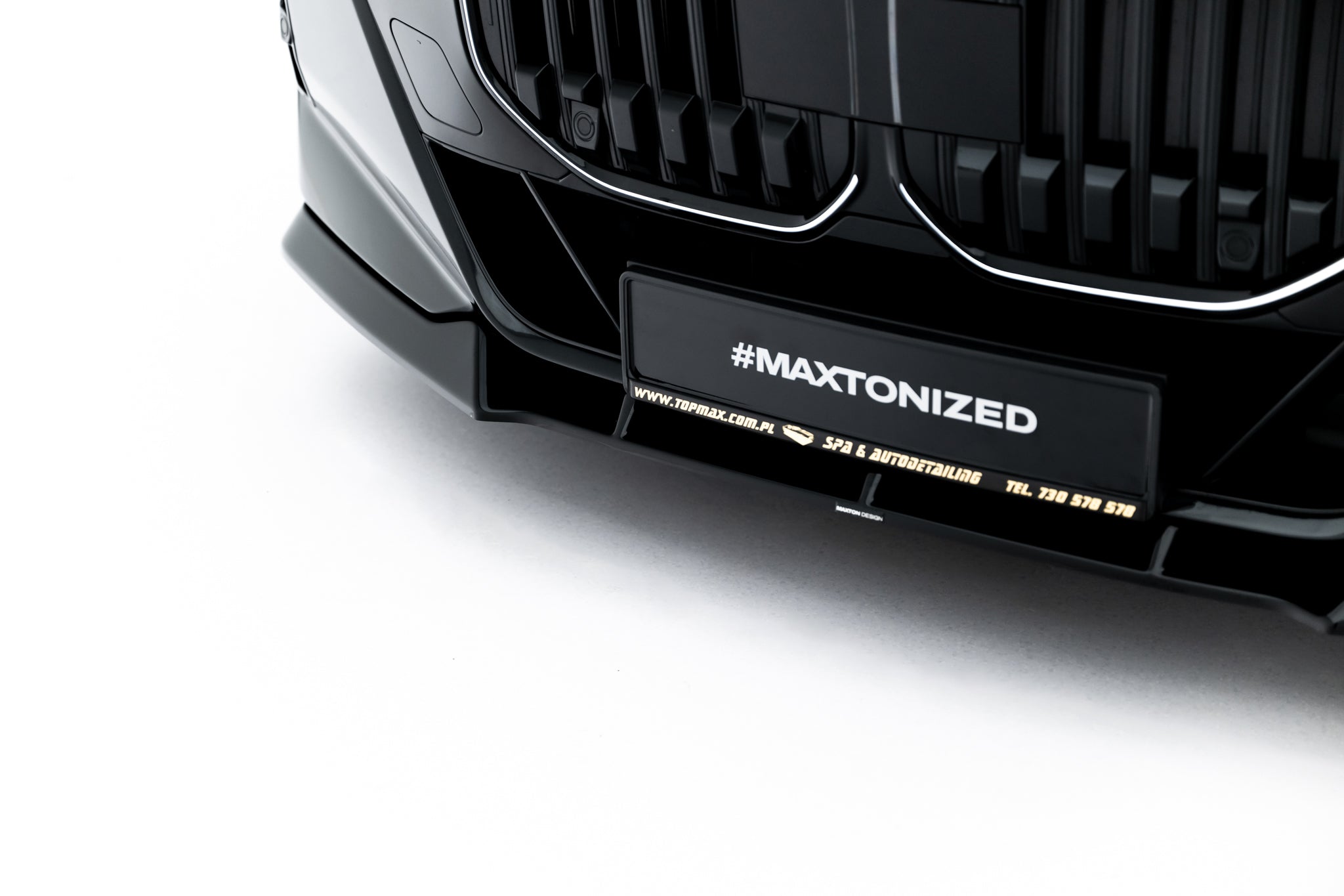 Maxton Design Street+ Spoilerlippe Front Ansatz V.4 passend für BMW 7 M-Paket / M760e / i7 M-Paket G70 schwarz Hochglanz