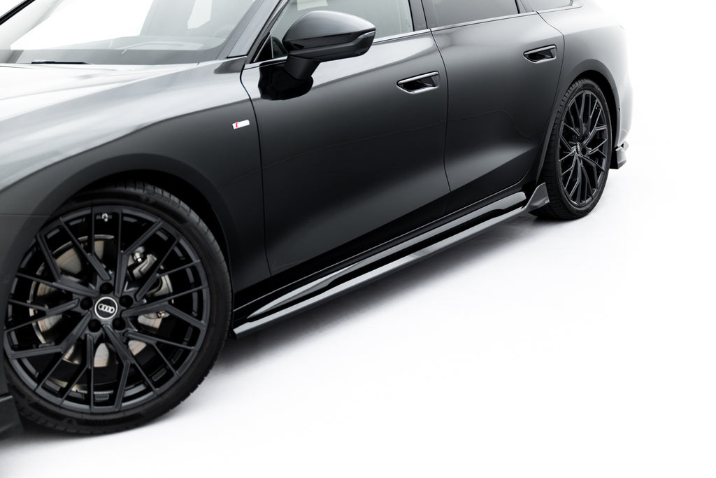 Maxton Design Street+ Seitenschweller Leisten V.2 passend für Audi A6 S-Line C9 schwarz Hochglanz