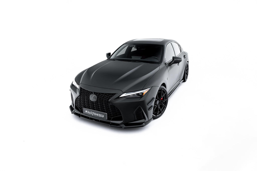 Maxton Design Street+ Spoilerlippe Front Ansatz V.1 passend für Lexus IS 500 Mk3 Facelift 2 (XE30) schwarz Hochglanz