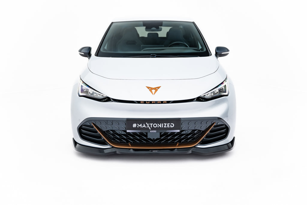 Maxton Design Street+ Spoilerlippe Front Ansatz V.2 passend für Cupra Born Mk1 schwarz Hochglanz