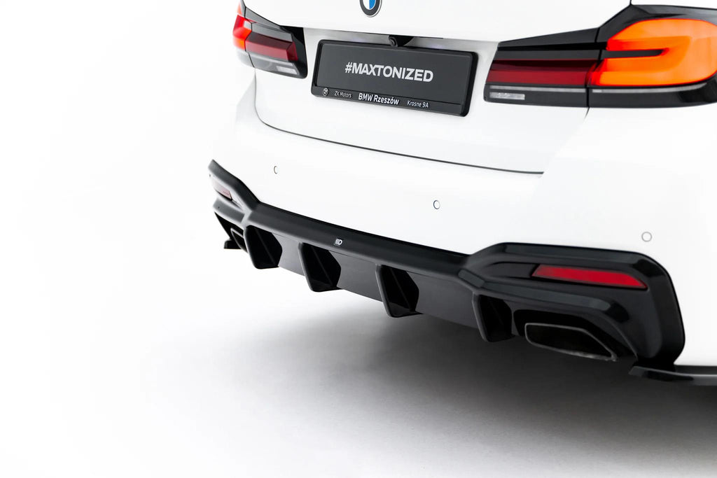 Maxton Design Diffusor Heck Ansatz Passend für Bmw 5er M-Paket Limousine / Touring G30 / G31 / G30 Facelift / G31 Facelift