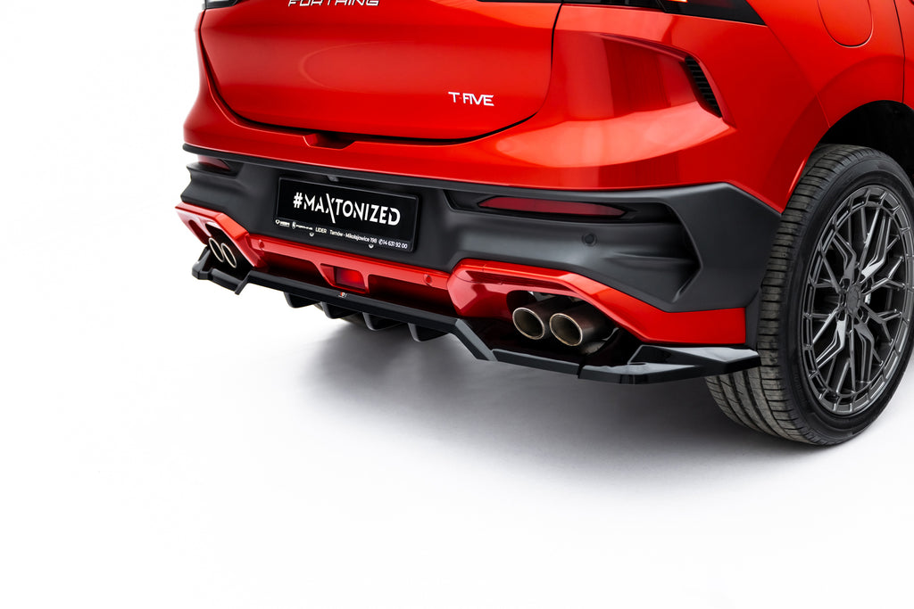 Maxton Design Street+ Mittlerer Diffusor RACE passend für Forthing T-Five Mk1 schwarz Hochglanz