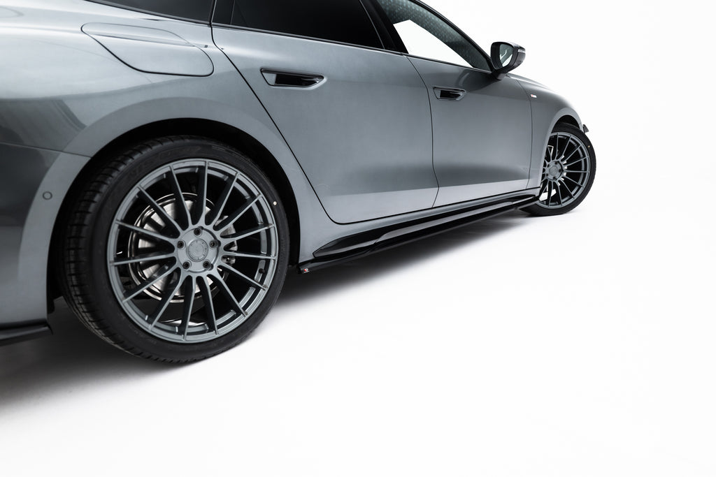 Maxton Design Street+ Seitenschweller Leisten passend für Audi A5 S-Line / S5 Limousine / Avant B10 schwarz Hochglanz