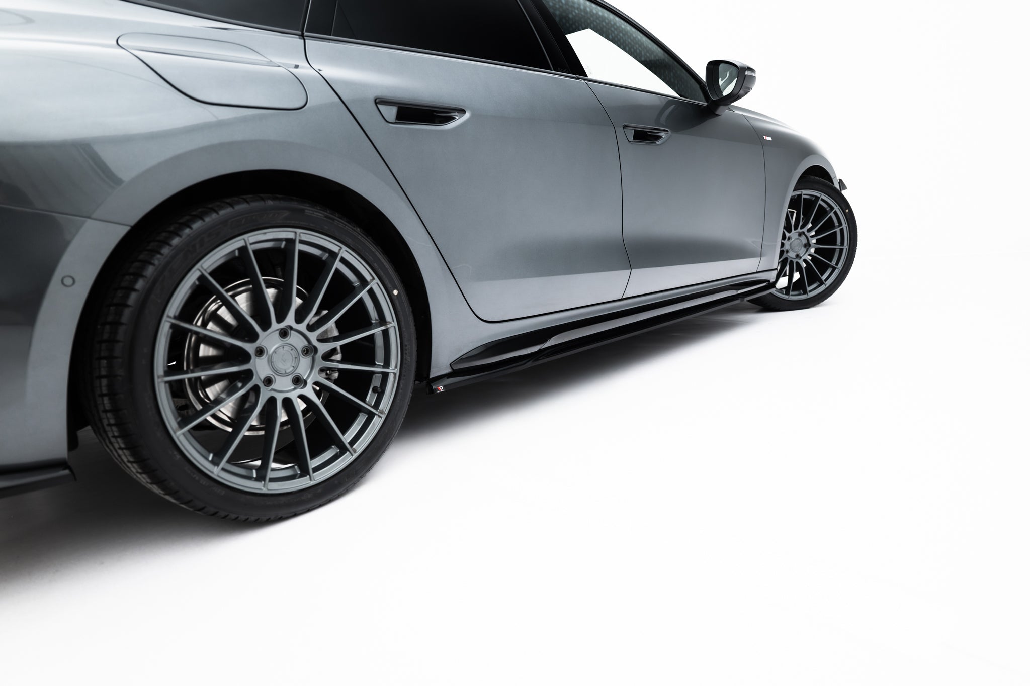 Maxton Design Street+ Seitenschweller Leisten passend für Audi A5 S-Line / S5 Limousine / Avant B10 schwarz Hochglanz