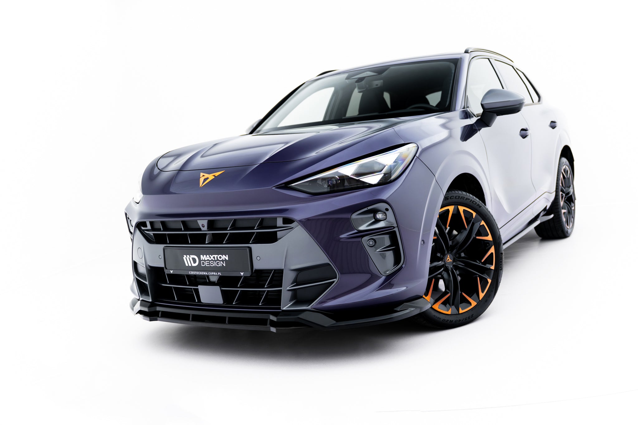 Maxton Design Street+ Spoilerlippe Front Ansatz V.2 passend für Cupra Terramar Mk1 schwarz Hochglanz