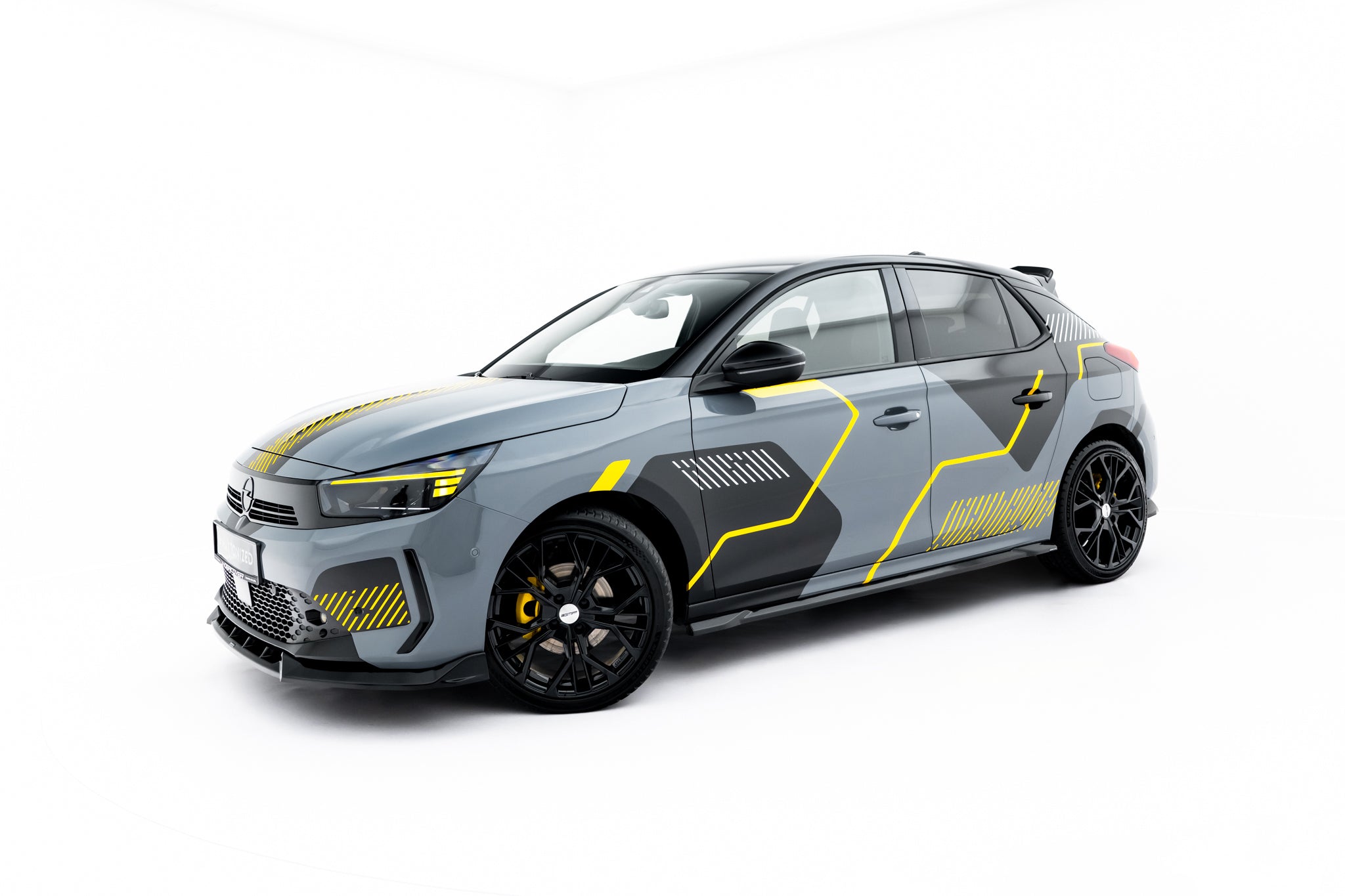 Maxton Design Street+ Seitenschweller Leisten passend für Opel Corsa F Facelift (Mk6 Facelift) schwarz Hochglanz