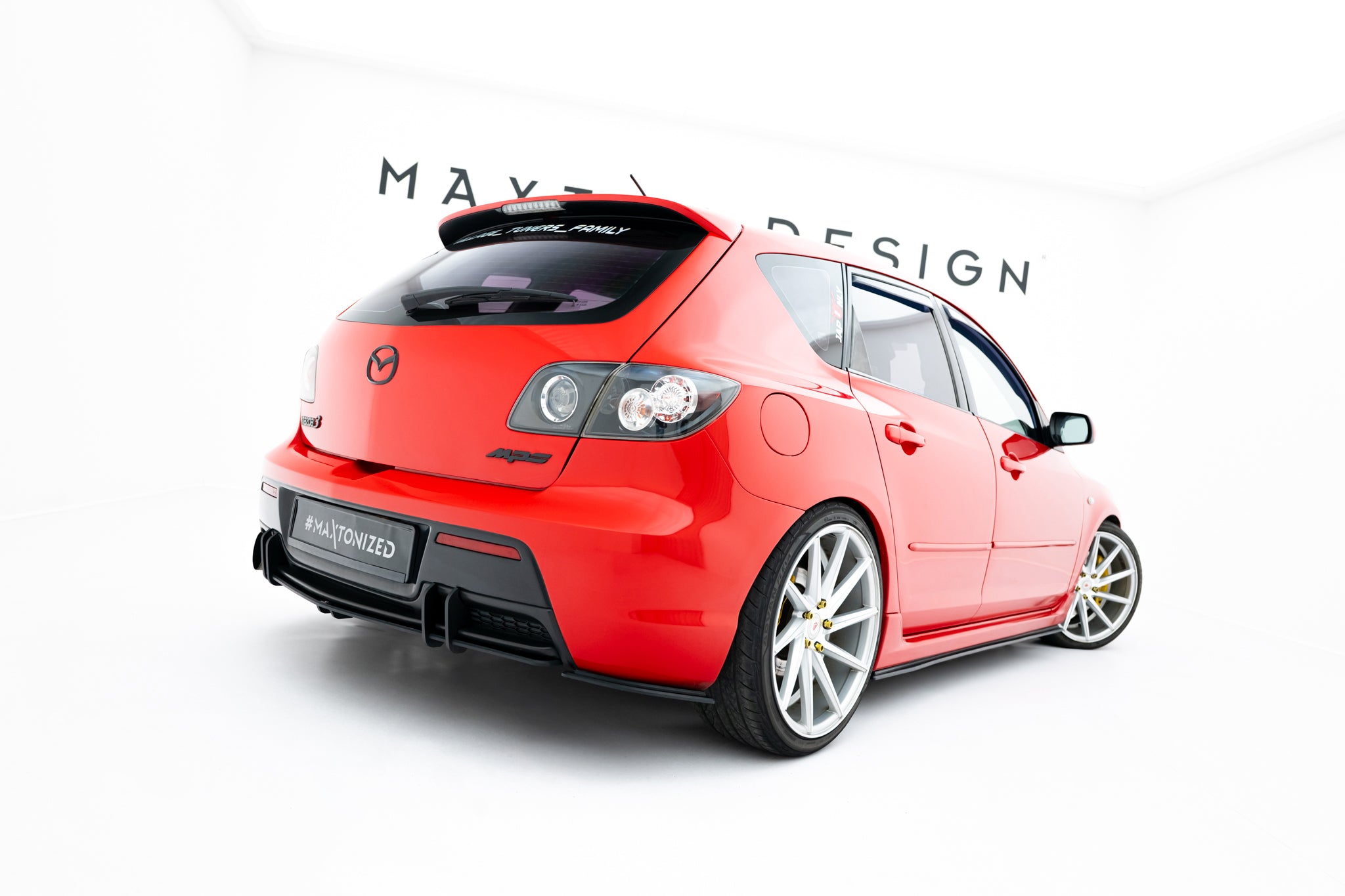 Maxton Design Street Pro Heck Ansatz Flaps Diffusor passend für Mazda 3 MPS Mk1 EU Version