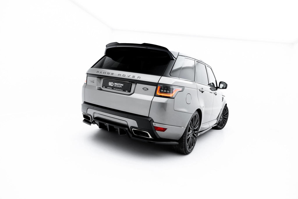 Maxton Design Street+ Mittlerer Diffusor RACE passend für Land Rover Range Rover Sport Mk2 Facelift schwarz Hochglanz