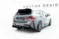 Maxton Design Street Pro Heck Ansatz Flaps Diffusor V.1 + Flaps passend für BMW M135i F70 schwarz Hochglanz