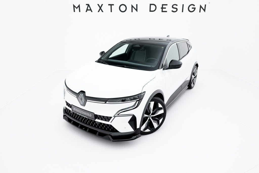 Maxton Design Street+ Spoilerlippe Front Ansatz passend für Renault Megane E-Tech Electric Mk1 schwarz Hochglanz