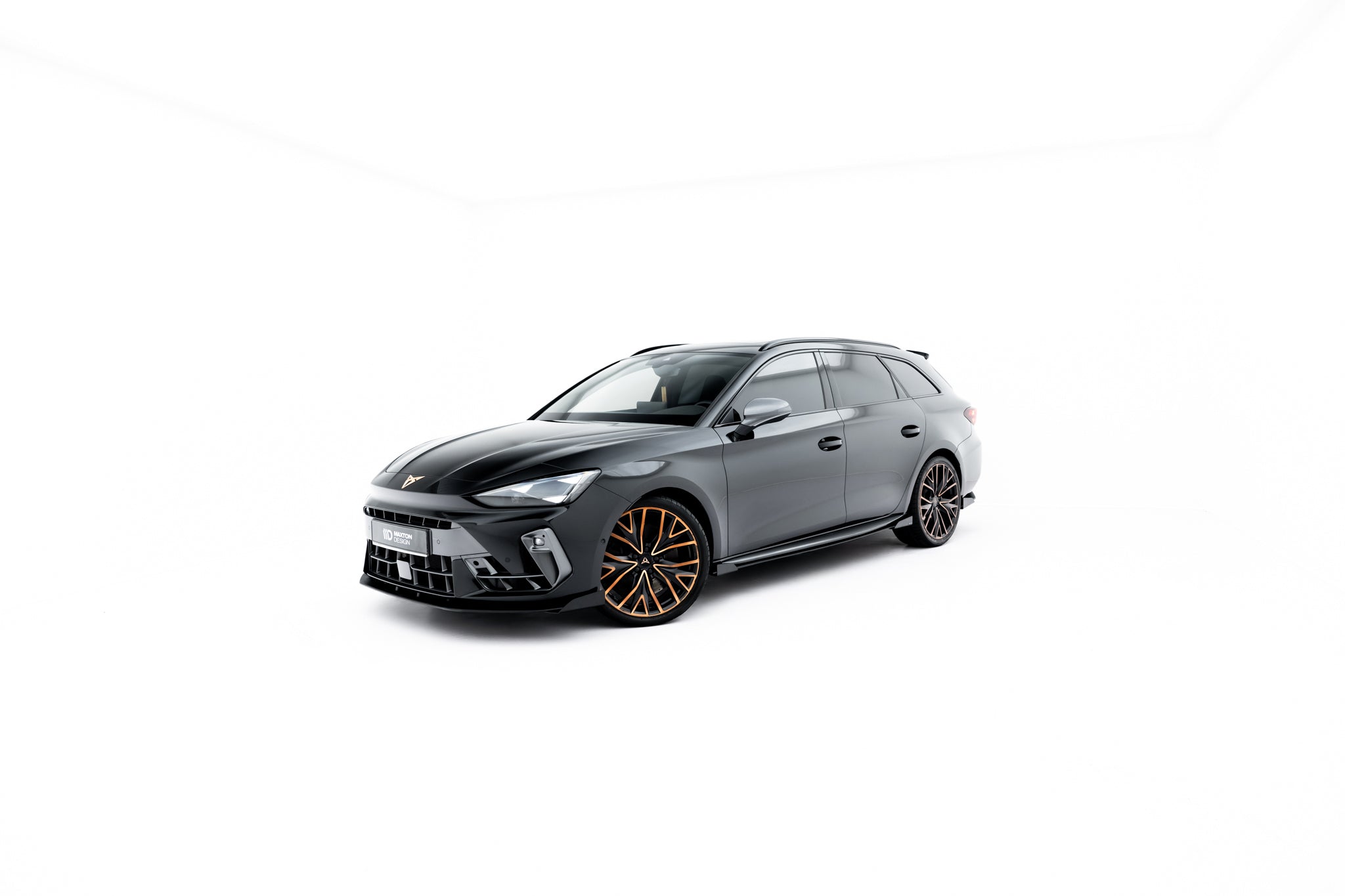 Maxton Design Street Pro Street+ Seitenschweller Leisten + Flaps passend für Cupra Leon ST / Hatchback Aero Mk1 / Mk1 Facelift schwarz Hochglanz