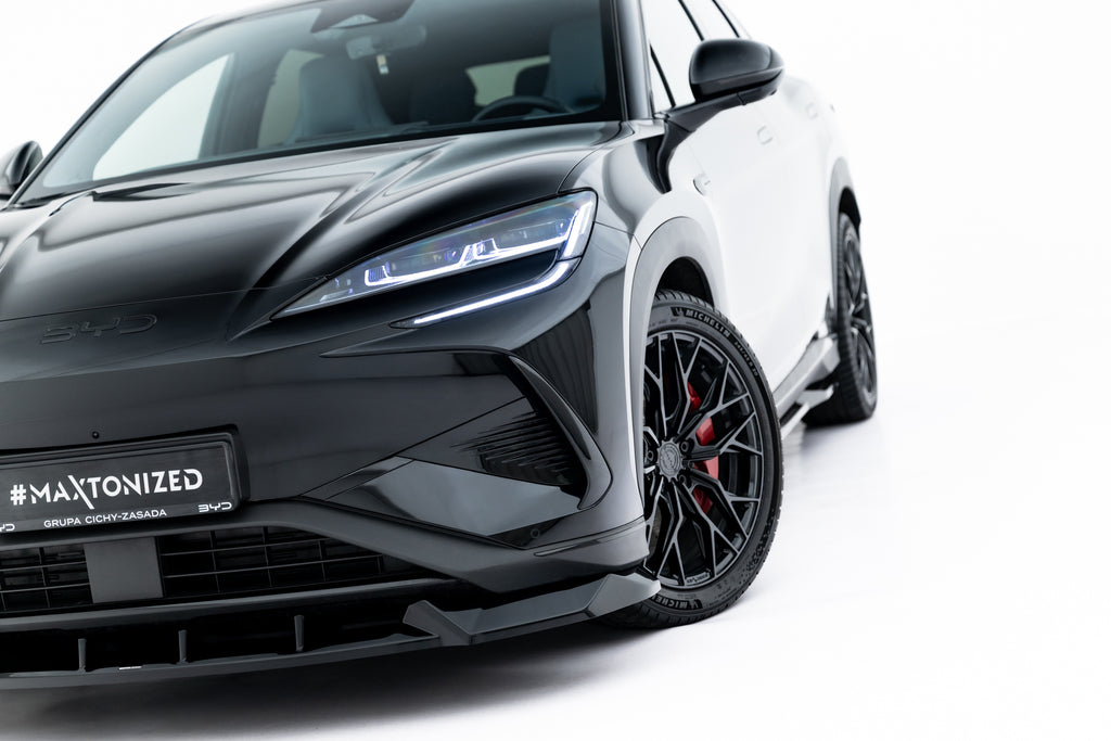 Maxton Design Street+ Spoilerlippe Front Ansatz passend für BYD Sealion 7 Mk1 schwarz Hochglanz