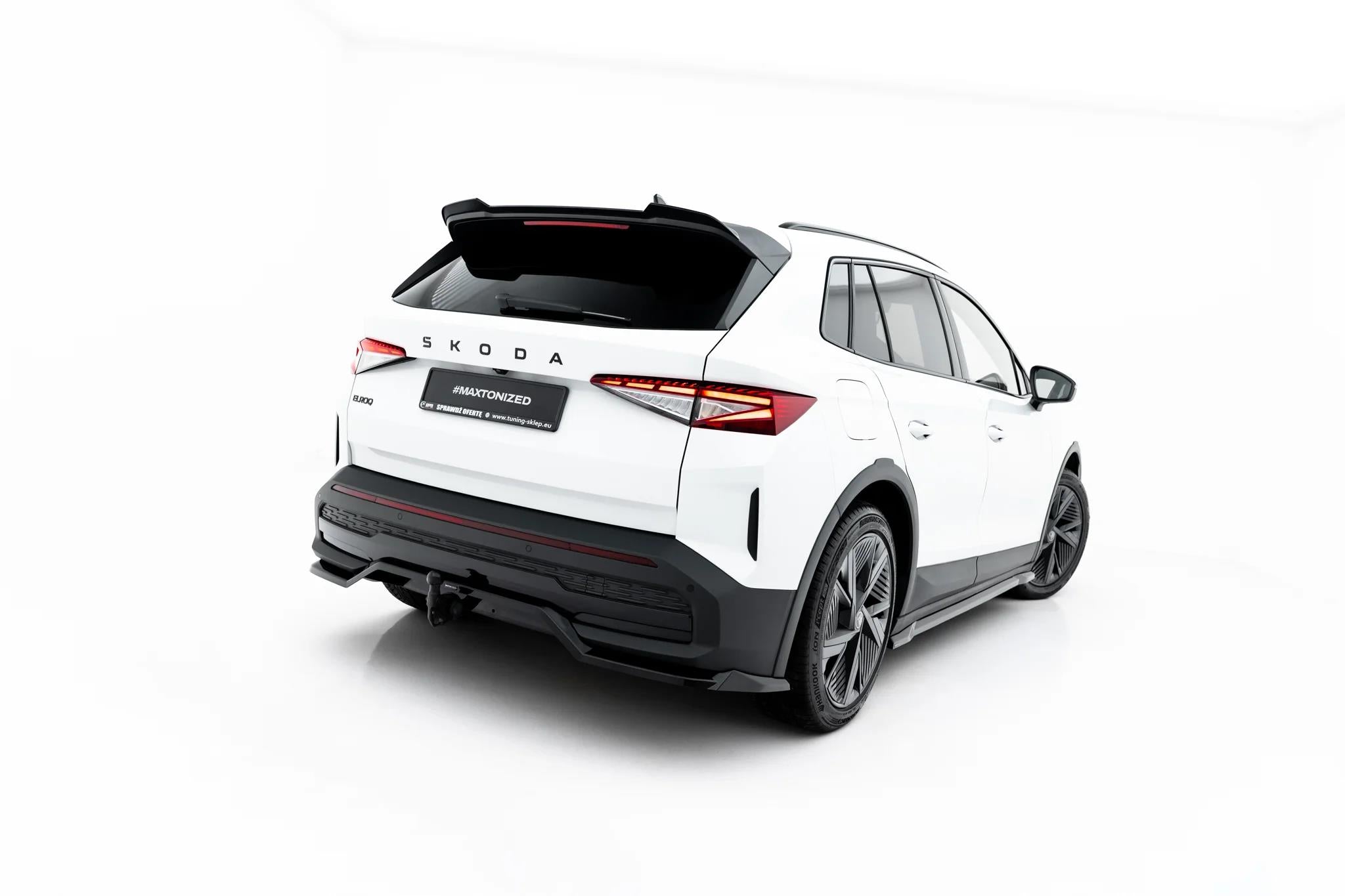Maxton Design Street+ Mittlerer Diffusor Race Passend für Skoda Elroq RS Mk1 Schwarz Hochglanz