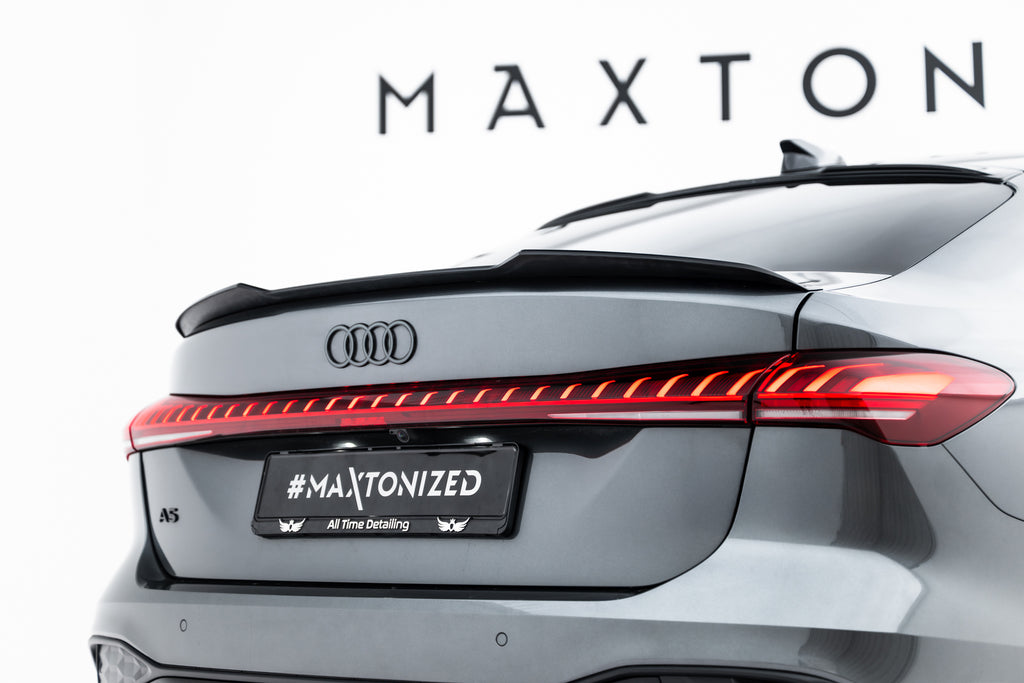 Maxton Design Spoiler CAP passend für Audi A5 S-Line / S5 Limousine B10 schwarz Hochglanz
