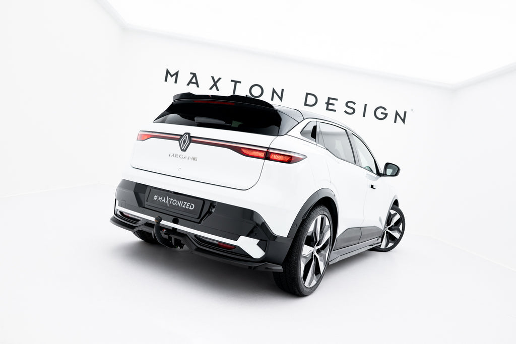 Maxton Design Mittlerer Diffusor Heck Ansatz DTM Look passend für Renault Megane E-Tech Electric Mk1 schwarz Hochglanz