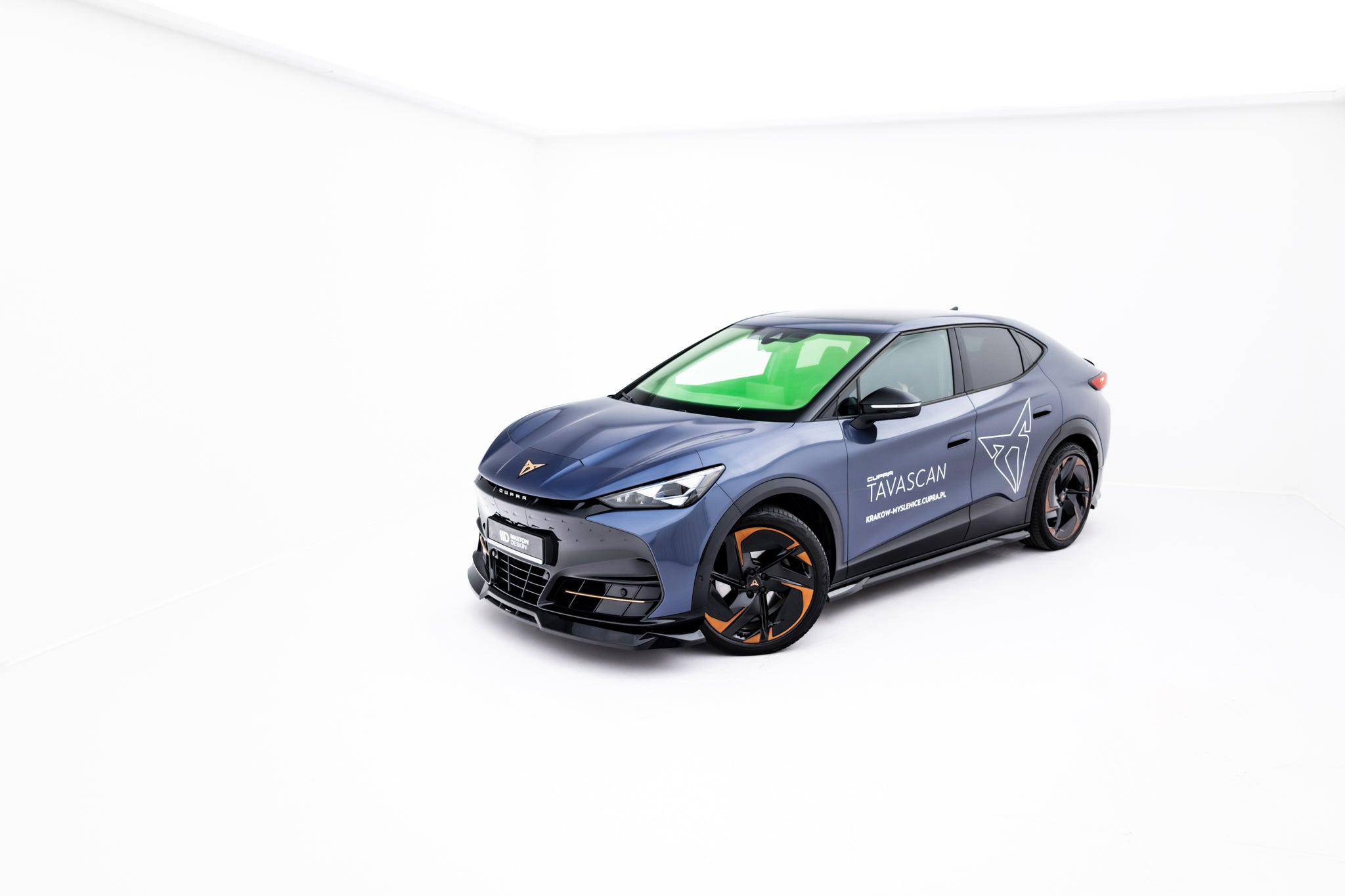 Maxton Design Street+ Spoilerlippe Front Ansatz passend für Cupra Tavascan Mk1 schwarz Hochglanz
