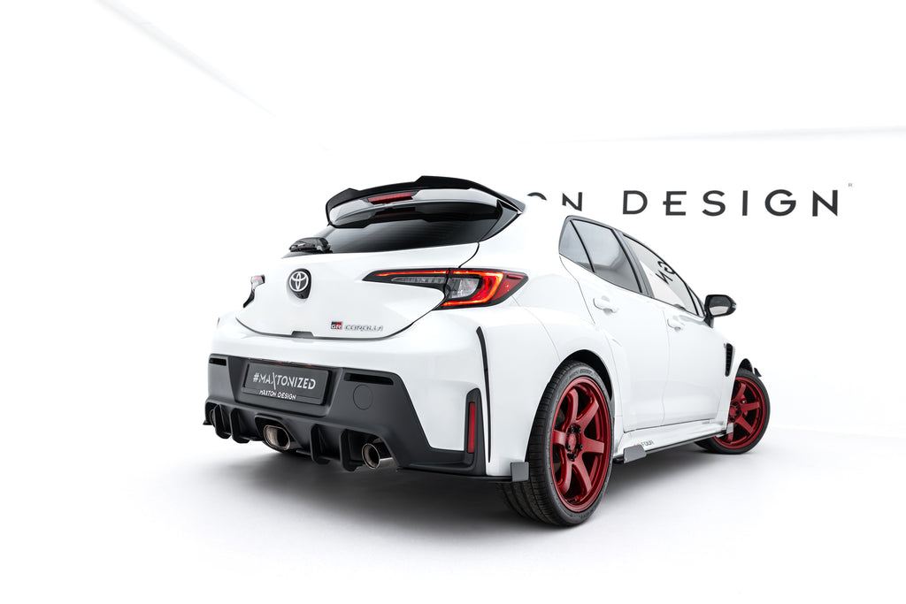 Maxton Design Street Pro Heck Ansatz Flaps Diffusor + Flaps passend für Toyota GR Corolla Mk12 schwarz Hochglanz