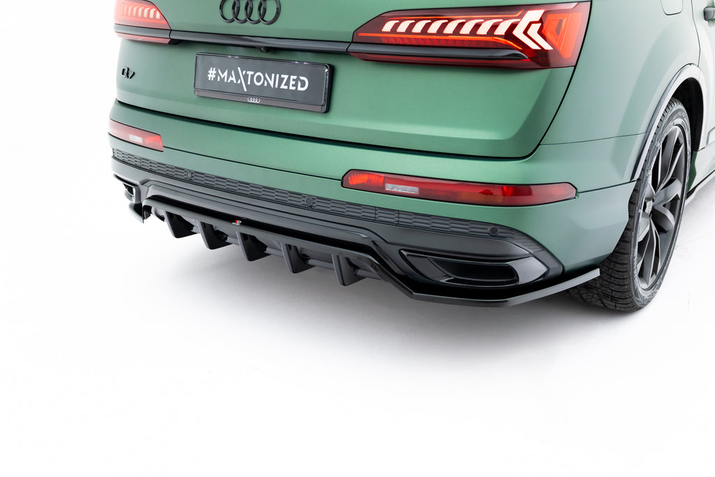 Maxton Design Street+ Mittlerer Diffusor RACE passend für Audi RSQ8 Mk1 Facelift schwarz Hochglanz