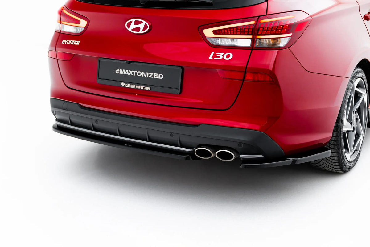 Maxton Design Heck Flaps für Hyundai i30 Mk3 Facelift [2020-] | Schwarz Hochglanz | ABS-Kunststoff