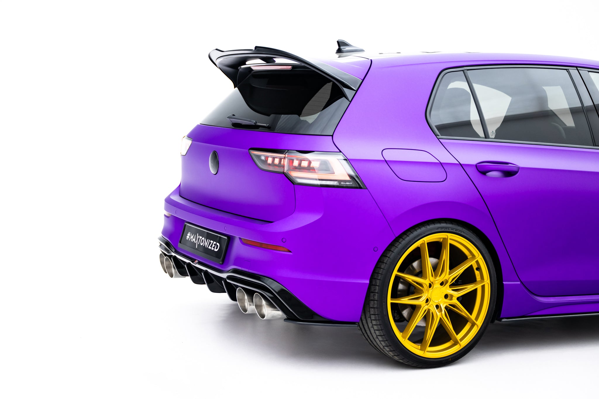 Maxton Design Street Pro Heck Ansatz Flaps Diffusor V.2 passend für VW Golf R Hatchback Mk8 / Mk8 Facelift