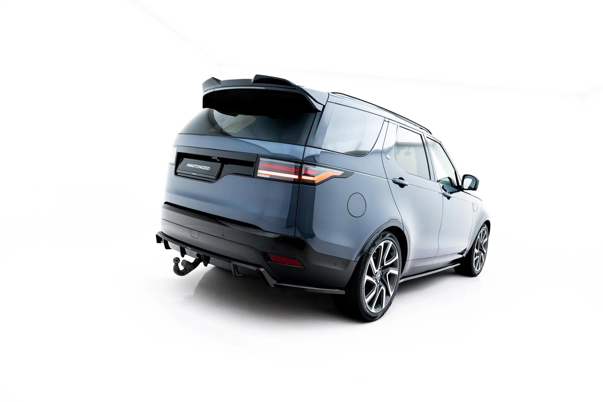 Maxton Design Street+ Mittlerer Diffusor Race Passend für Land Rover Discovery Hse Mk5 Facelift Schwarz Hochglanz