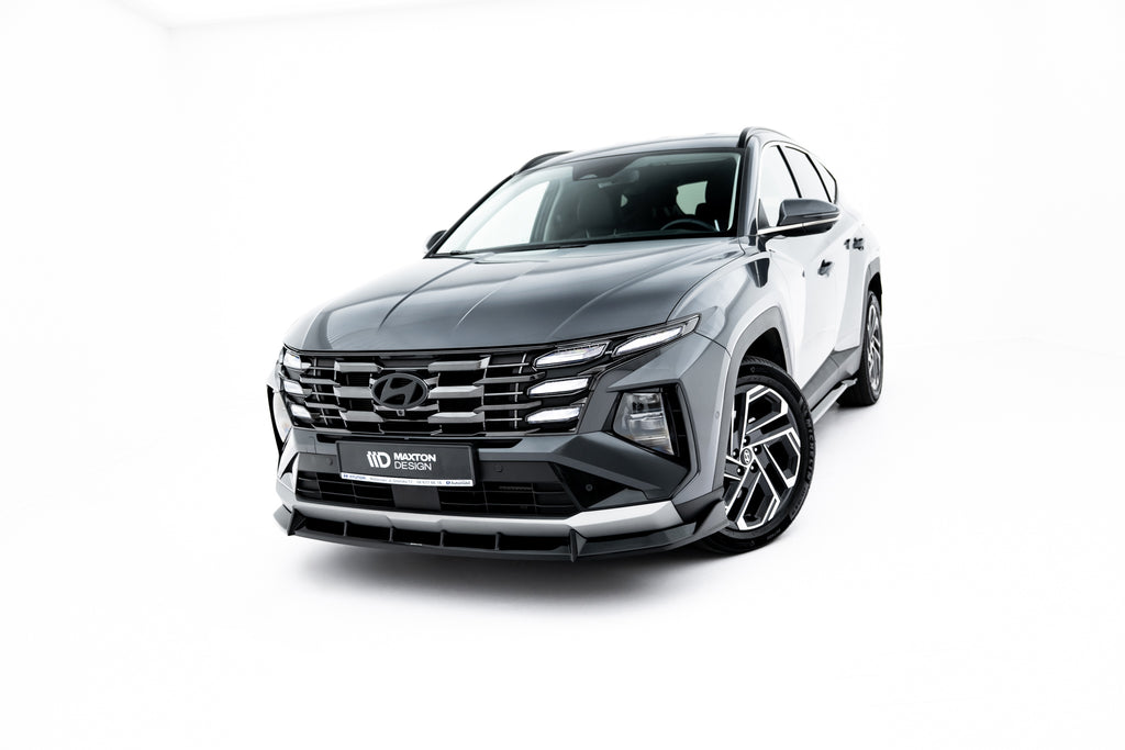 Maxton Design Street+ Spoilerlippe Front Ansatz passend für Hyundai Tucson Mk4 Facelift schwarz Hochglanz