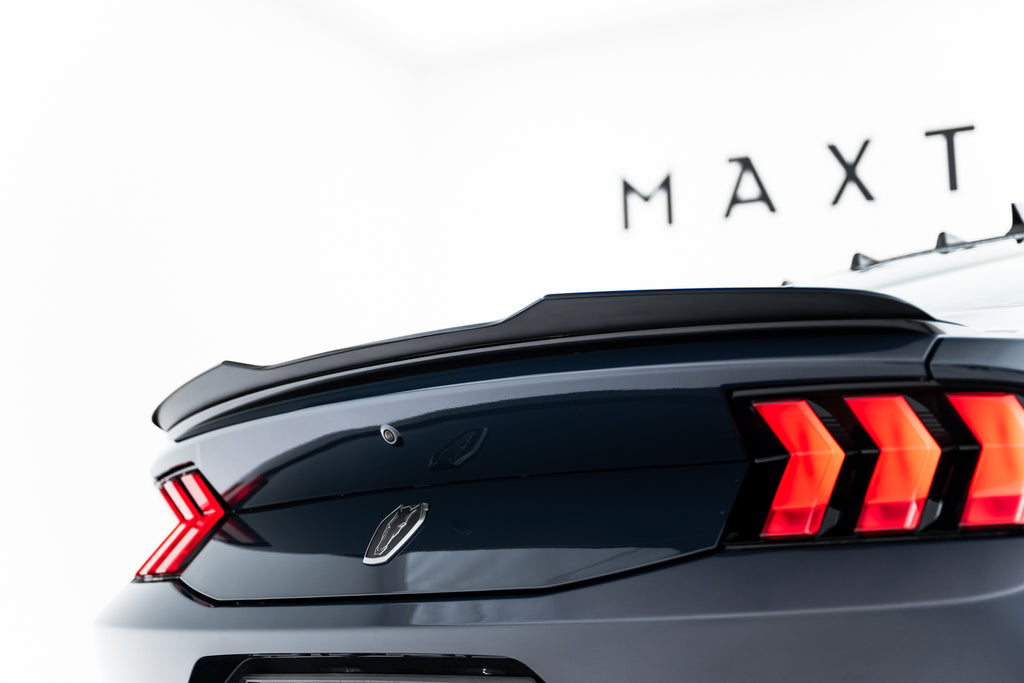 Maxton Design Spoiler CAP passend für Ford Mustang Dark Horse Mk7 schwarz Hochglanz