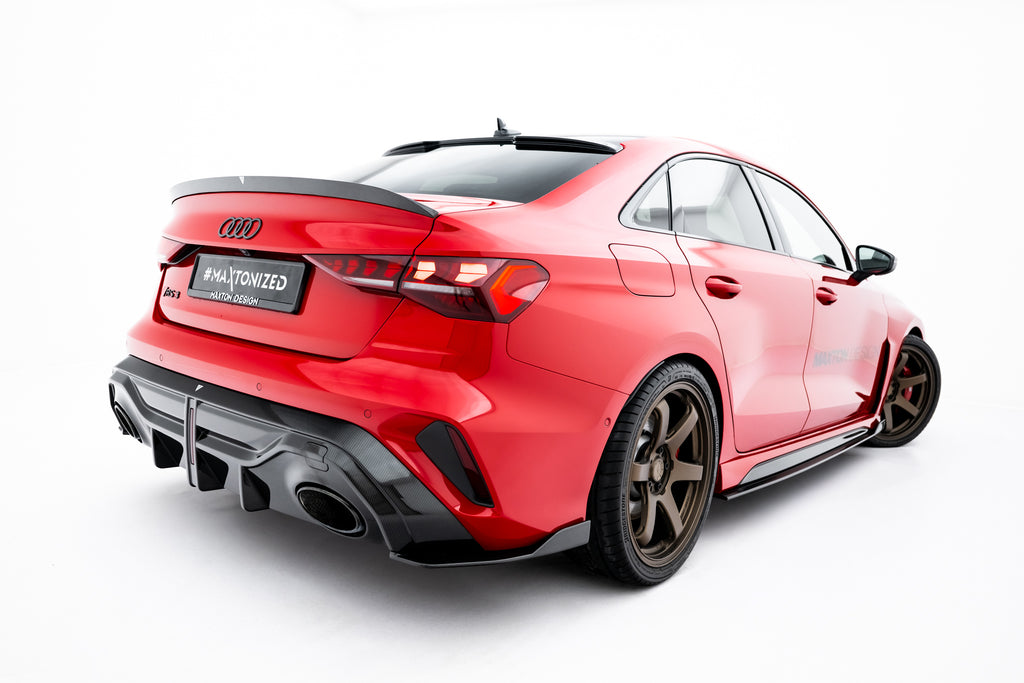 Maxton Design Prepreg Carbon Fiber Diffusor Heck Ansatz passend für Audi RS3 Sportback 8Y Facelift