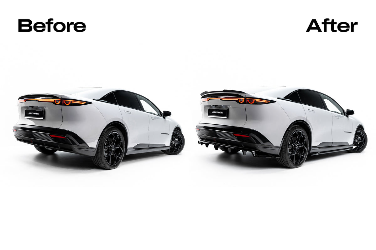 Maxton Design Heckspoiler Lippe für Mazda 6e Mk1 [2024-] | Schwarz Hochglanz | ABS-Kunststoff | mit TTG (eintragungsfrei)