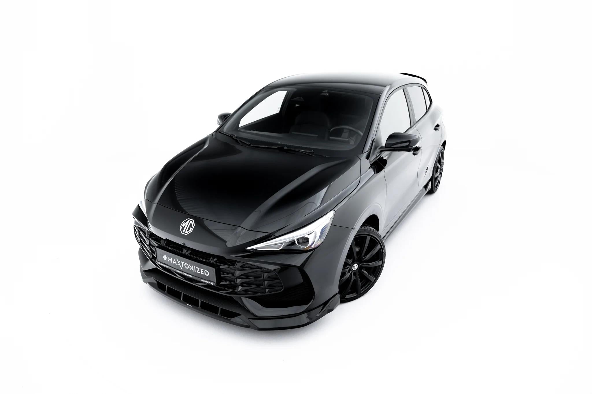 Maxton Design Street+ Spoilerlippe Front Ansatz V.1 passend für MG 3 Mk1 schwarz Hochglanz