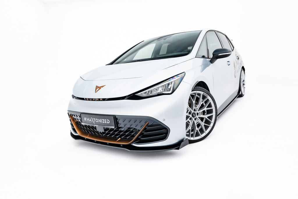 Maxton Design Front Stoßstange Flaps passend für Flaps Cupra Born Mk1 schwarz Hochglanz