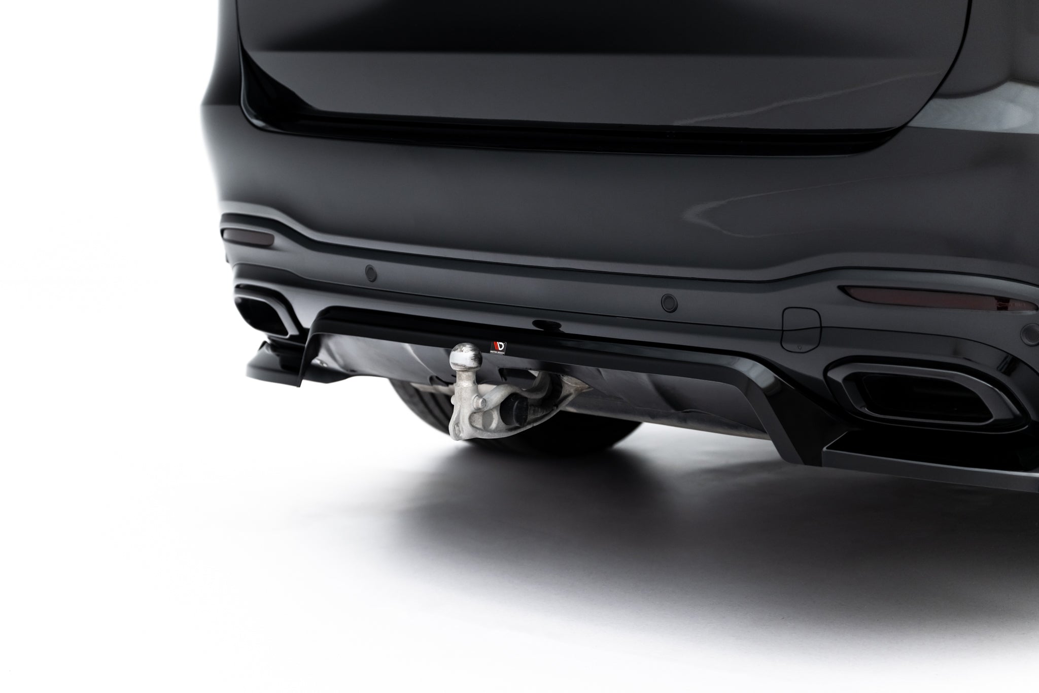 Maxton Design Street+ Mittlerer Diffusor RACE V.2 passend für Mercedes-Benz GLS AMG-Line X167 schwarz Hochglanz